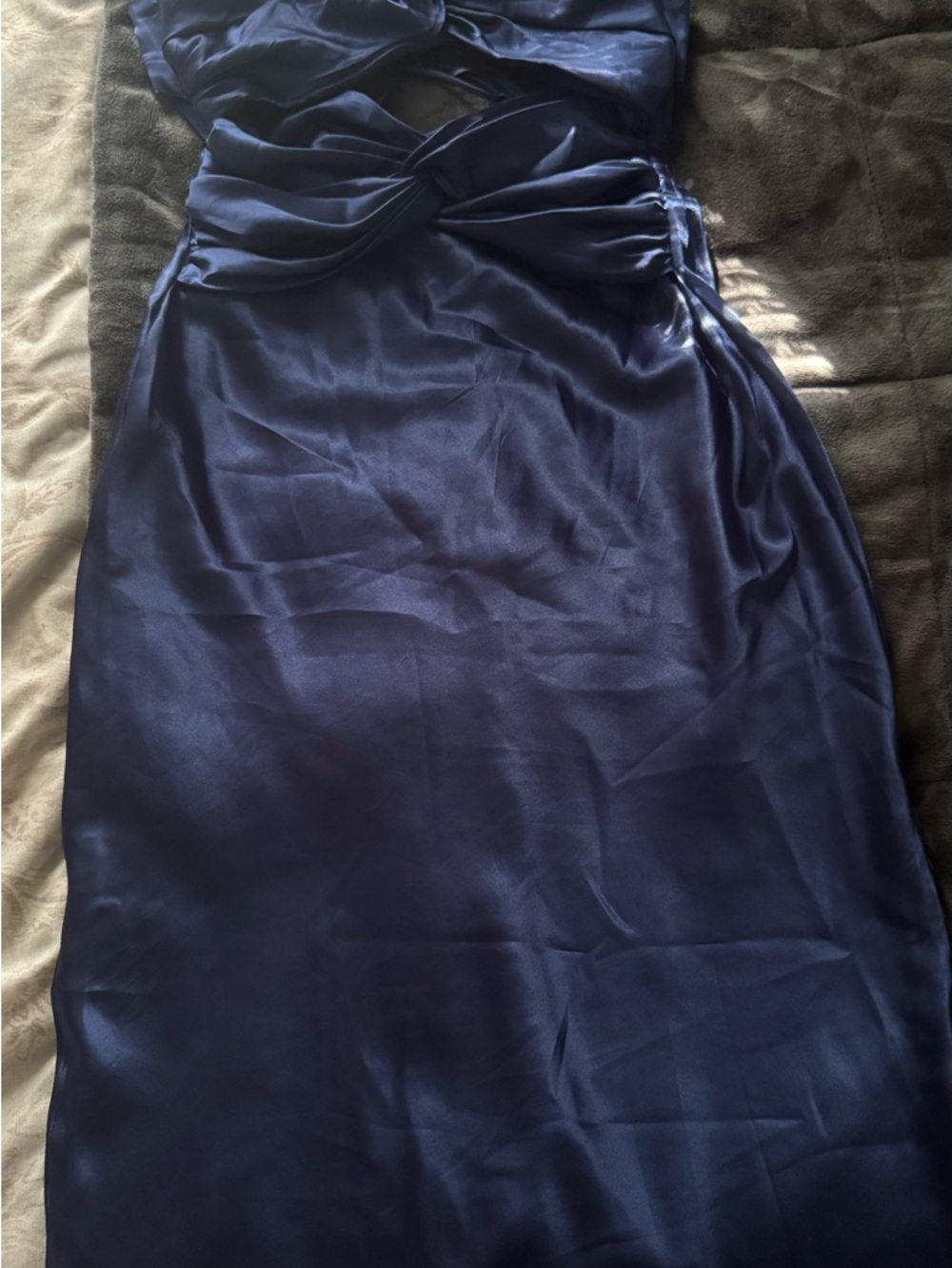 Selfie Leslie Satin dress Navy